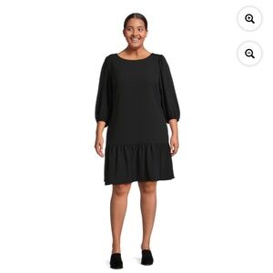 Just My Size Women’s Plus Black Tiered Dress Size 1X NWT